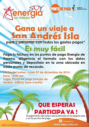 Sorteo Viaje a San Andrés Islas